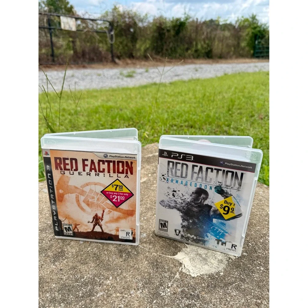 Red Faction Guerrilla & Armageddon PS3 Game Bundle Sony PlayStation 3 Lot-Tested